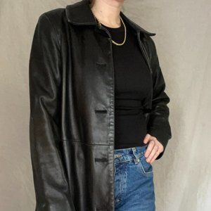 90's Calvin Klein Leather Blazer
